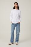 Brody Oversized Long Sleeve Top, WHITE - alternate image 2