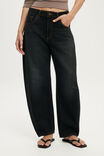 Mid Rise Barrel Jean, DRIFT BLACK - example image 4