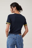 Fitted Longline Lcn Graphic Tee, LCN IMG MICHIGAN CREST/INK NAVY - alternate image 3