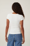 Camiseta - Tyla Scoop Neck Short Sleeve Top, OFF WHITE - vista alternativa 3