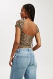 Cleo Low Back Tee, KATE LEOPARD - alternate image 3