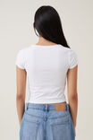 Marli Rouched Front Short Sleeve Top, OFF WHITE - alternate image 3