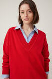 Everfine V-Neck Pullover, CRIMSON RED - alternate image 4