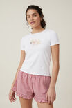 Strawberry Shortcake Fitted Graphic Longline Tee, LCN SSC STRAWBERRY SHORTCAKE BESTIES/WHITE - alternate image 1