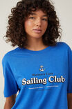 The Oversized Graphic Tee, SAILING CLUB/PACIFIC BLUE - alternate image 4