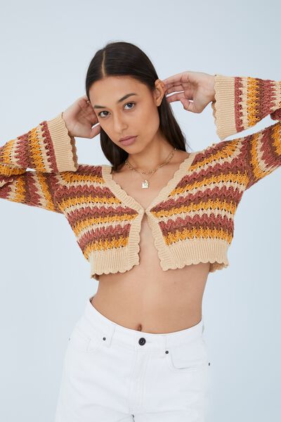 Crochet Cardi, NEUTRAL