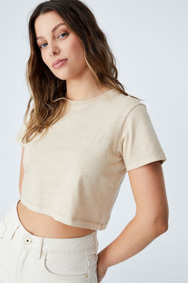 The Baby Tee, WASHED LINEN TAUPE