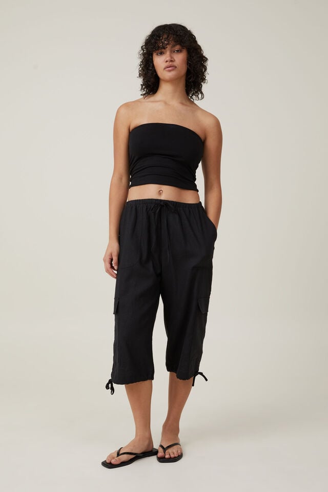 NEVA Women Cotton Capri Pants- Black – Neva Clothing India