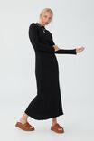 Vestido - Twist Knit Mock Neck Midi Dress, BLACK - vista alternativa 4