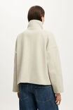 Funnel Neck Coat, OATMEAL - example image 4