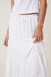Haven Tiered Maxi Skirt, WHITE - alternate image 3