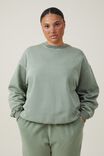 Classic Fleece Washed Crew Sweatshirt, WASHED SAGE - alternate image 5