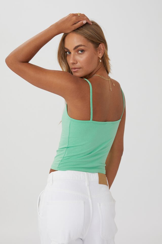Thin Strap Scoop Cami, SPEARMINT