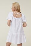 Harlow Short Sleeve Mini Dress, WHITE - alternate image 3