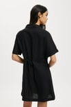 Haven Mini Shirt Dress, BLACK - alternate image 3