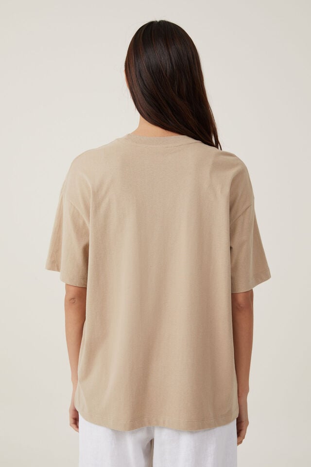 The Boxy Oversized Tee, MID TAUPE
