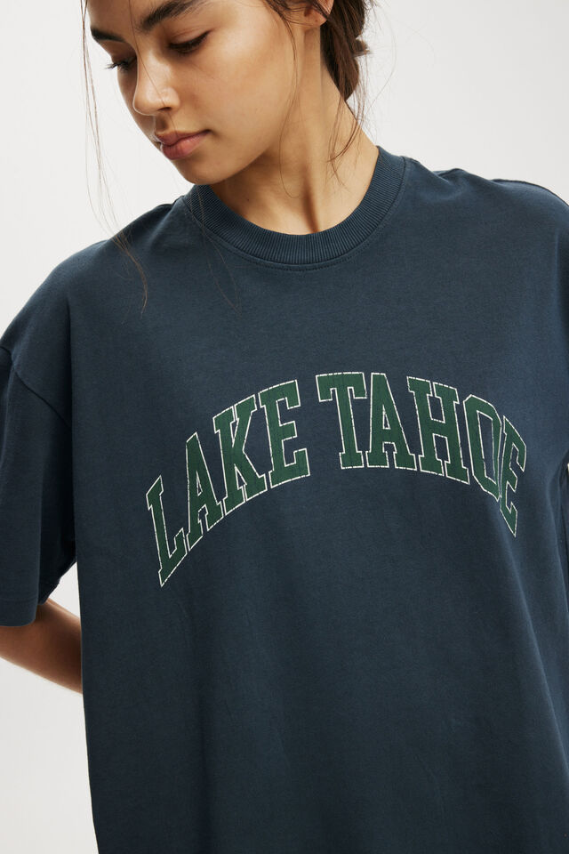 The Premium Boxy Graphic Tee, LAKE TAHOE/ INK NAVY