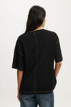 The Oversized V Neck Tee, BLACK - example image 3