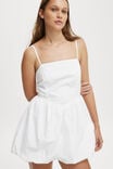 Bubble Hem Mini Dress, WHITE - alternate image 4