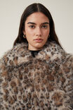 Mimi Faux Fur Jacket, LEOPARD - alternate image 4