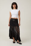 Saia - Millie Asymmetrical Maxi Skirt, BLACK - vista alternativa 1