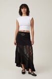 Millie Asymmetrical Maxi Skirt, BLACK - alternate image 1