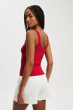 Staple Rib Double Scoop Tank, RED VELVET - alternate image 3