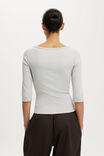 90S Boatneck &frac34; Sleeve, MARBLE MIST - example image 3
