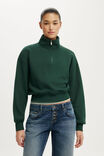 Quarter Zip Sweatshirt, TREETOP GREEN - example image 2