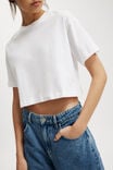 Cropped Boxy Tee, WHITE - alternate image 4