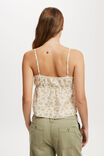 Cotton Lace Straight Neck Cami, STELLA PAISLEY PORCELAIN - alternate image 3