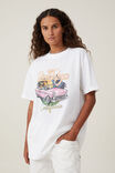 The Oversized Graphic License Tee, LCN BR THE BEACH BOYS CALIFORNIA/ VINTAGE WHT - alternate image 1