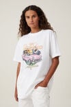 Camiseta - Boyfriend Fit Graphic License Tee, LCN BR THE BEACH BOYS CALIFORNIA/ VINTAGE WHT - vista alternativa 1