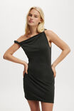 Phoebe Twist Shoulder Mini Dress, BLACK - alternate image 1