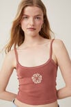 90 S Graphic Strappy Cami, BUTTERFLY KISSES/DARK SEPIA - alternate image 4