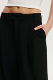 Izzy Pleated Suiting Pant, BLACK - example image 3