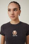 Crop Fit Rib Graphic Tee, RAPID CITY/WASHED BLACK - alternate image 4