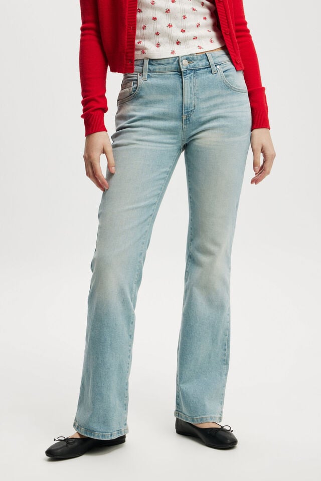 Stretch Bootcut Flare Jean, BLUE MOON
