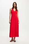 Hallie Halter Maxi Dress, RED PETAL - example image 1