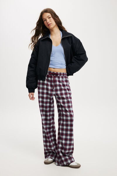 Wren Check Pant, SANGRIA CHECK