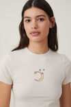 Fitted Graphic Longline Tee, CRESCENT MOON/STONE - alternate image 4