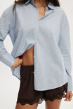 Sloane Oversized Shirt, PALE BLUE CHECK - example image 4