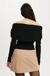 Cord Mini Skirt, NATURAL - example image 3