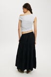 Haven Tiered Maxi Skirt, BLACK - alternate image 2