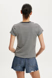 90S Baby Tee, MADI STRIPE GREY MARLE/ DARK GREY MARLE - example image 3