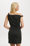 Phoebe Twist Shoulder Mini Dress, BLACK - alternate image 3