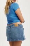 Micro Pleat Denim Skirt, SALTWATER BLUE - example image 5