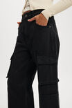 Cargo Wide Leg Jean, GRAPHITE BLACK - example image 3