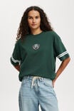 The Boxy Graphic Tee, 25 CREST / PINE FOREST GREEN - alternate image 1