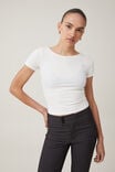 Camiseta - Heidi Picot Trim Short Sleeve Top, NATURAL WHITE - vista alternativa 1